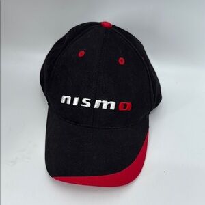 Nissan NISMO Black and Red Men's Cap Unisex One Size Hook and Loop Closure